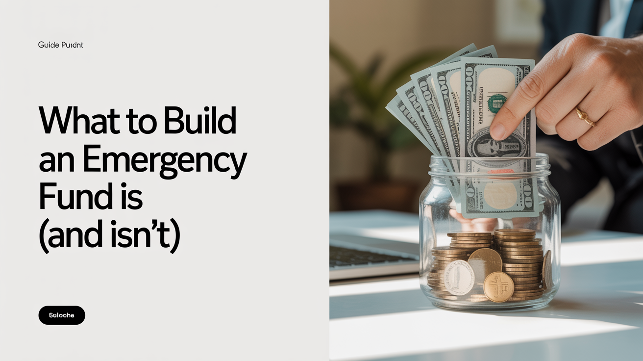 What an emergency fund is (and isn't)